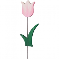 Gartenstecker Tulpe 66 cm rosa/wei