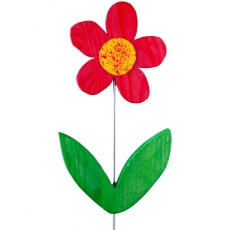 Gartendeko Sommerblume gro rot / gelb