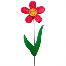 Gartendeko Sommerblume klein rot / gelb